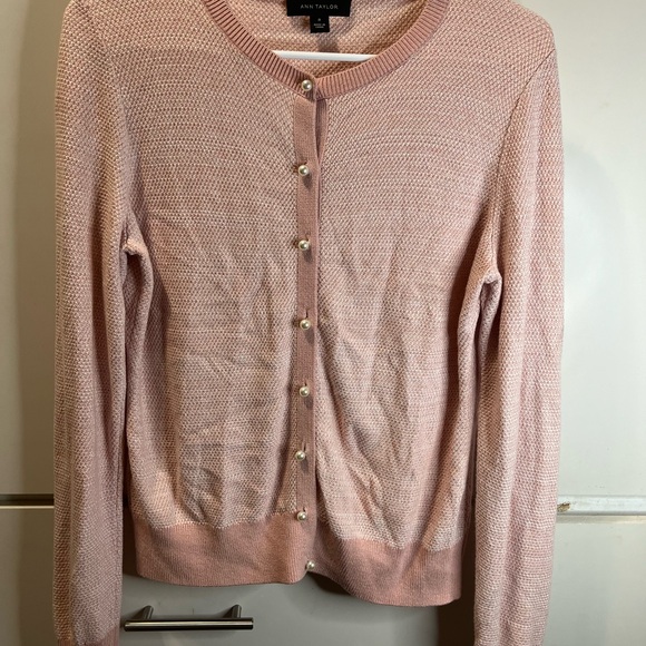 Ann Taylor Sweaters - Ann Taylor Light Pink Cardigan Sweater